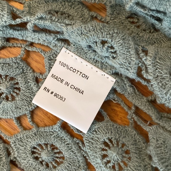 Rebellion Women’s Green Crochet Cardigan Size L - Picture 3 of 7